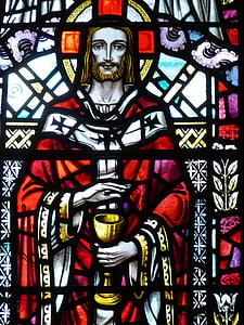 Jesus Christ stained glass artwork thumbnail