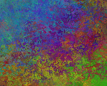 green and multicolored abstract painting thumbnail