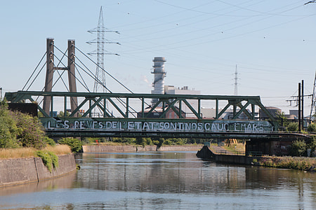 Bridge across the river in Charleroi, Belgium thumbnail