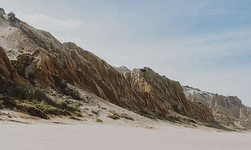 rock mountain under cloudy sky thumbnail