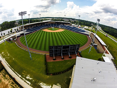 baseball ballpark near road thumbnail