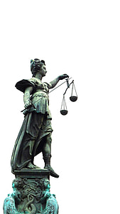 man holding scale statue under clear sky thumbnail