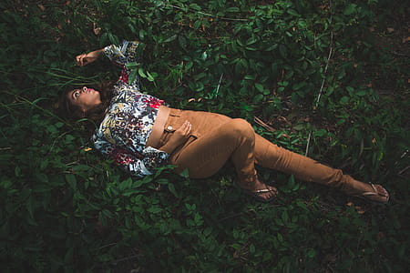 Woman Lying on Leaves thumbnail