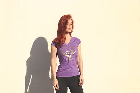 Woman Wearing Puprle Shirt thumbnail