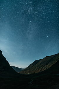 mountain under starry night thumbnail