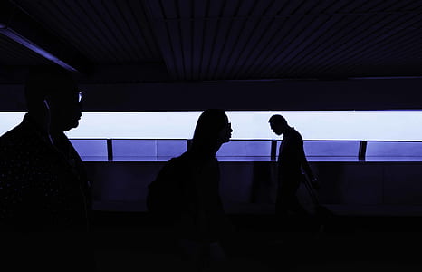 silhouette photo of people walking thumbnail