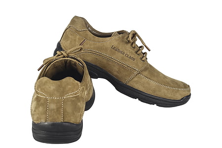 pair of brown leather shoes thumbnail