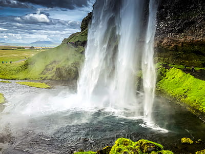 Time Lapsed Photography of Falls Surrounded by Green Leaf Plant thumbnail