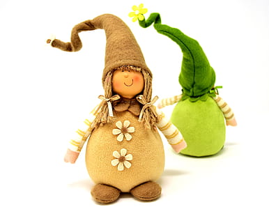 two green and brown gnome suits plush toys thumbnail