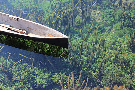 brown canoe boat sailing in body of water thumbnail