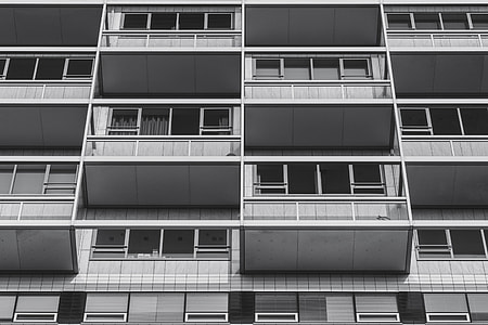 low-angle photography of white building at daytime thumbnail