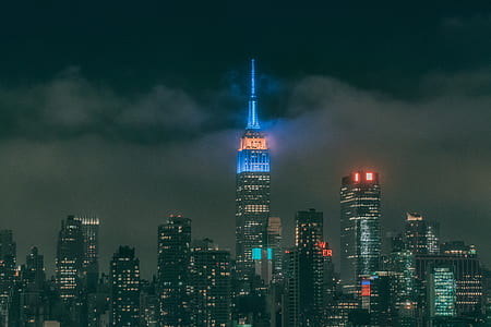 city light buildings during night time thumbnail