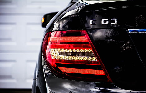 black Mercedes-Benz C63 thumbnail
