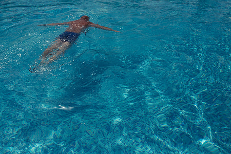 Blue ripped water in swimming pool thumbnail