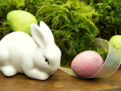white rabbit ceramic figurine thumbnail