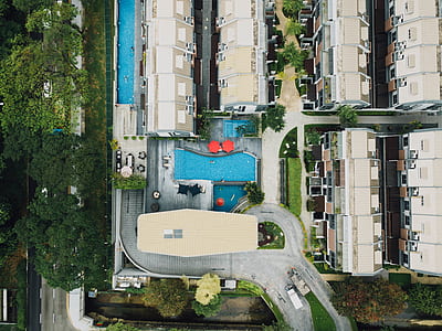 aerial photography of road and building during daytime thumbnail
