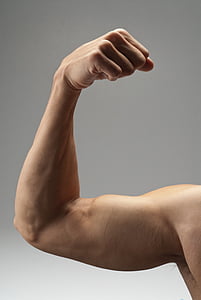 man flexing muscle thumbnail