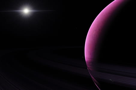 purple planet and star with black background thumbnail