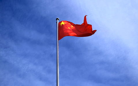 China flag raised up thumbnail