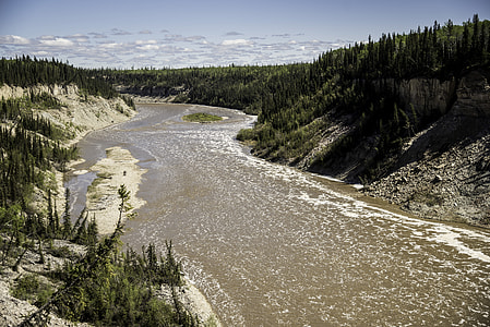 Landscape and Scenery of the Hay River at Louise falls thumbnail