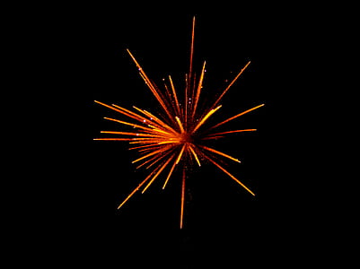low exposure photography of yellow and red fireworks thumbnail