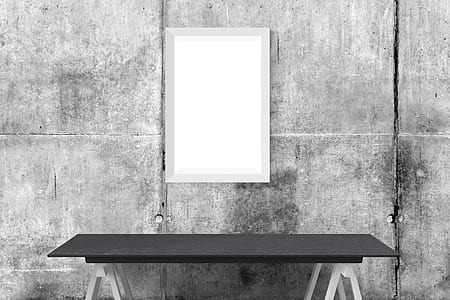 rectangular white photo frame on wall thumbnail