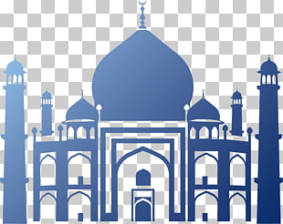 Halal Mosque Islamic architecture, Mosque Silhouette, blue mosque illustration PNG clipart