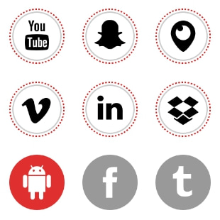 Social Media svg vector icon sets
