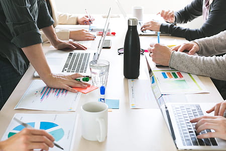 Hands On Desk At Meeting Photo thumbnail