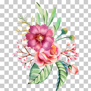 Watercolour Flowers Wedding invitation Watercolor painting, Hand painted watercolor flowers and flowers decorative patterns, pink rose flowers illustration PNG clipart