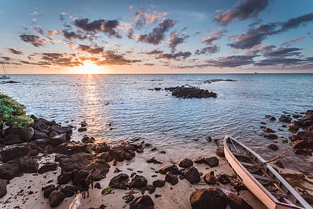 white wooden boat dock on seashore thumbnail