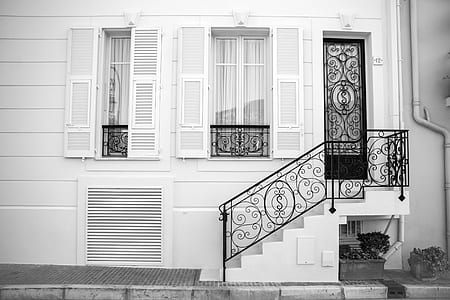 grayscale photo of staircase thumbnail