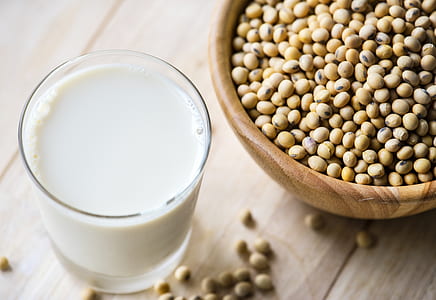 soy milk beside beans thumbnail
