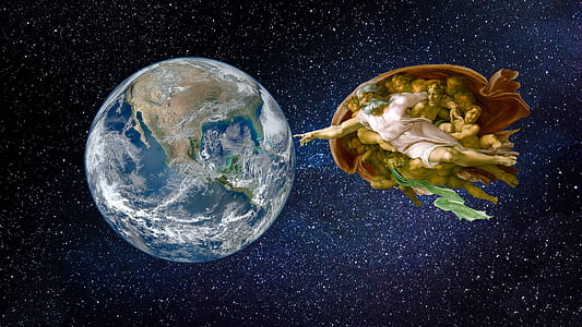 earth and creation of adams digital wallpaper thumbnail