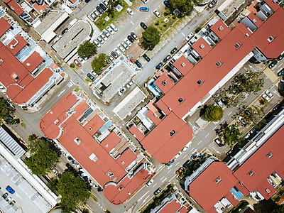 aerial photo of streets between buildings thumbnail