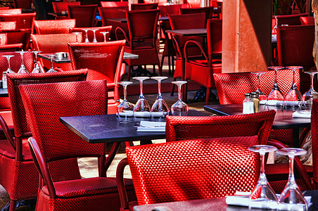 wine glasses on blue table thumbnail