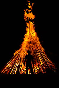 silhouette photo of man on fire thumbnail