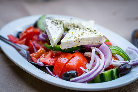 sliced of vegetables with green powder thumbnail