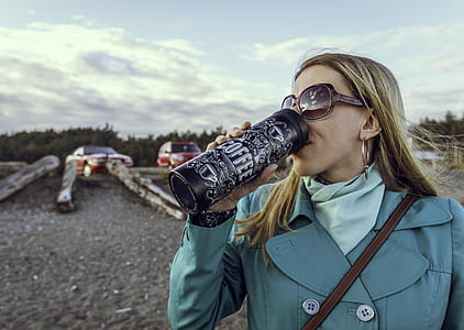 Woman Drinking from Bottle thumbnail