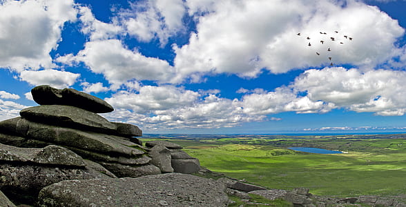 rocky mountain and green landscape thumbnail