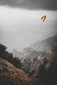 white, red, and purple hot air balloon thumbnail