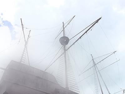 grayscale photography of galleon thumbnail