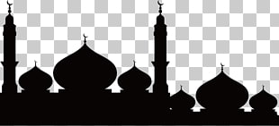 Temple Mosque Silhouette, Mosque Silhouette, mosque silhouette PNG clipart