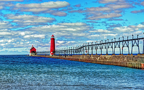 long exposure photography of red lighthouse thumbnail