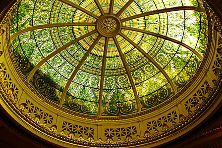 beige and green floral dome interior thumbnail