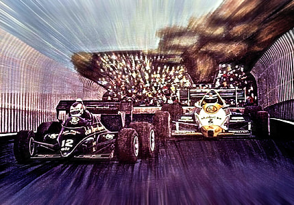 Race Cars racing around the track thumbnail