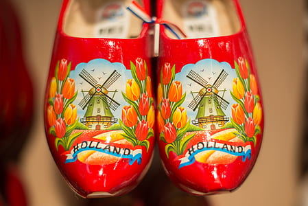 Pair of Red Ceramic Shoes thumbnail