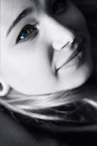 selective color photography of woman's eye thumbnail