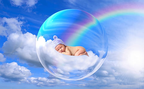 baby sleeping on clouds thumbnail