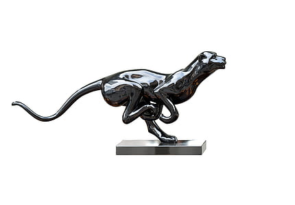 silver-colored panther figurine thumbnail